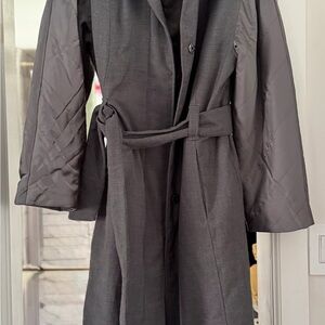 BNWOT Special Edition Abercrombie & Fitch x Nicole Benefield Trench Coat Gray S